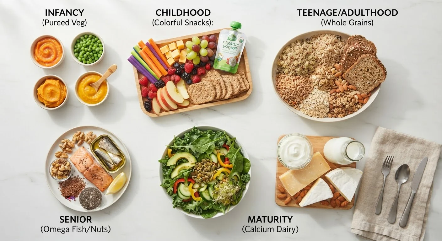 Nutrition Across Life Stages: How Dietary Needs Shift From Childhood to Later Adulthood