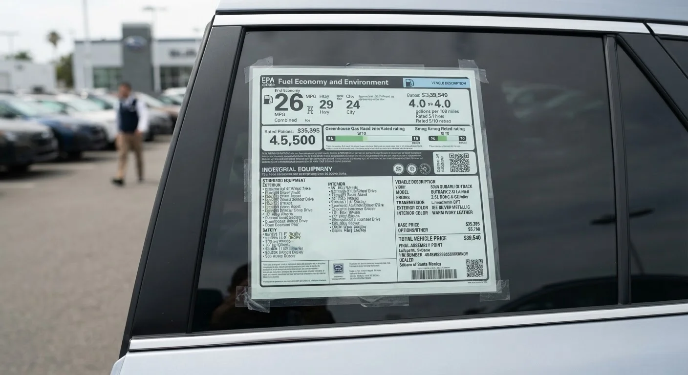 Reading a Window Sticker: What Every Line on a Monroney Label Means