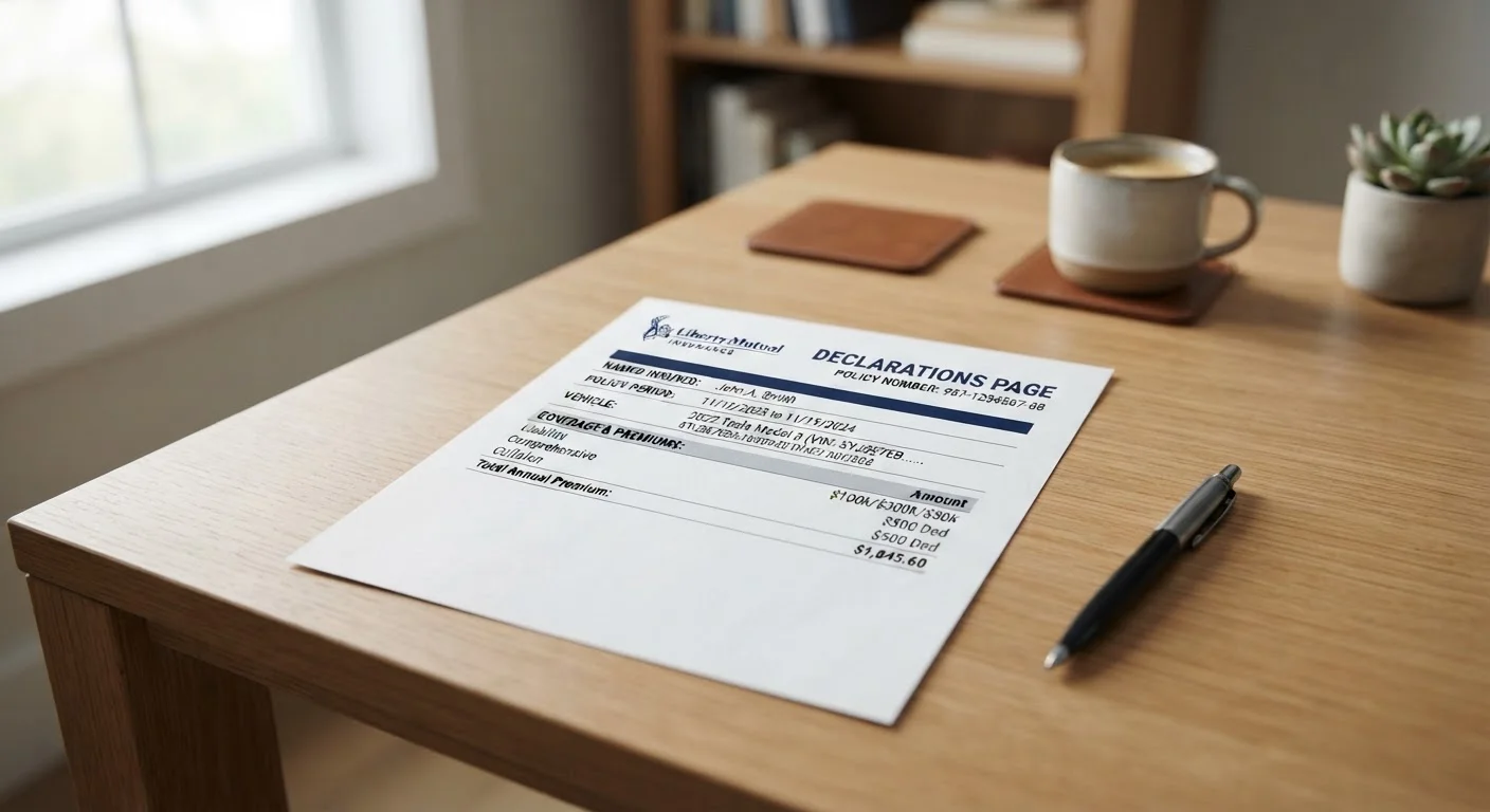 Your Car Insurance Declaration Page: A Field-by-Field Breakdown